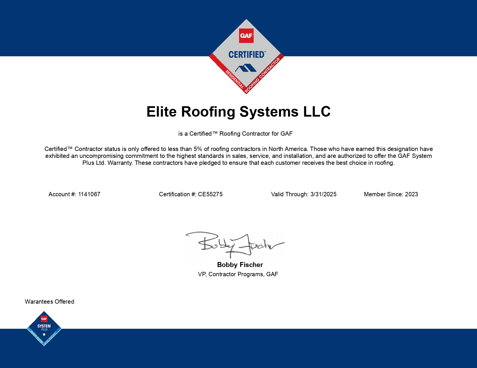 Gaf certification